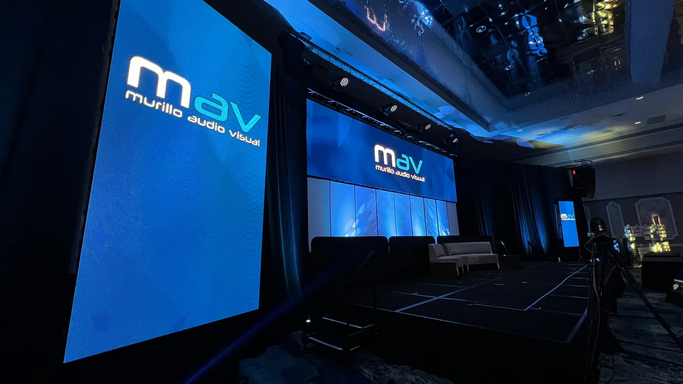 MAV LED video walls on a ballroom stage in Orlando