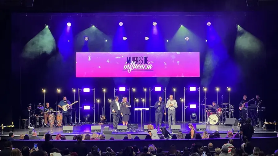 LED wall and stage lighting at a live concert